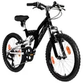 Produktbild: Galano FS180 Kinderfahrrad ab 6 Jahre 120-135cm Mädchen Jungen Fahrrad 20 Zoll 6 Gang Mountainbike Fully mit V-Brakes MTB