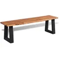 Produktbild: vidaXL Sitzbank, Braun, Metall, Akazie, 40x45x160 cm, Esszimmer, Bänke, Sitzbänke