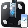 Produktbild: RENPHO Personenwaage Digital, Ohne Batterie, Solarbetriebene Waage, Unbegrenzte Energie, Körperfettwaage mit Smart App, Waage Personen mit 50g Genauigkeit, 180kg, Elis Solar 1
