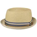 Produktbild: Stetson Licano Toyo Pork Pie Strohhut Herren Aus 100% Papierstroh UV-Schutz 40 Leichter Sommerhut Mit Hutband Integriertem Sonnenschutz Frühling Sommer Natur XL (60-61 cm)