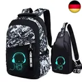 Produktbild: Asge 128-1 Oxford-gewebe Schulrucksack für Jungen Schulrucksack Druck Rucksack