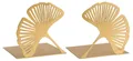 Produktbild: . libri_x Buchstütze Gingko 2er Set Dekoratives Buchständer-Set aus Metall in...