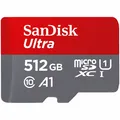 Produktbild: SanDisk Ultra microSDXC, 512 GB, 120 MB/s, Class 10, U1, A1, mit Adapter