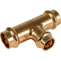 Produktbild: Kupfer Pressfitting, T-Stück reduziert - ixixi, DVGW, V Kontur (Ausführung: 28 - 18 - 28 mm)