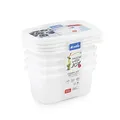 Produktbild: Rotho Domino 4er-Set Gefrierdosen 0.2l mit beschreibbarem Motiv auf dem Deckel, Kunststoff (PP) BPA-frei, weiss, 4 x 0,2l (11,7 x 7,5 x 5,3 cm)