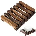 Produktbild: 1 Stück Seifenschale Holz Dusche Handarbeit Seifenhalter Seifenablage aus Holz zu Küche Bad,Halter Bad Waschbecken Deck Seifenhalterung,Seifenablage Waschbecken für Badezimmer Küchenschwämme Lagerung