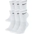 Produktbild: Nike Everyday Baumwolle Cushioned Crew Socken 6er-Pack - SX7666, Farbe:Weiß, Textil:38-42 - Weiß - 38-42