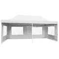 Produktbild: Falt-Pavillon Partyzelt mit Seitenteilen solide Ausführung für Garten Terrasse Feier Markt als Unterstand Plane wasserdichtes Dach 270/m² 3 x 6 m weiss