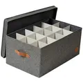 Produktbild: STORE IT Weihnachtskugelbox in Grau - (B)58 x (H)25 x (T)36 cm