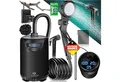 Produktbild: KESSER Gartendusche Campingdusche mit Pumpe & wiederaufladbarem Akku 4000mAh (Mobile Dusche inkl. Duschkopf, 2m Schlauch, Sprühpistole & Halterung), Outdoor Dusche