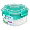 Produktbild: 6 Stück- Sistema Lunchbox Snacks/Zwei-Ebenen Container ToGo, 400ml - Mintfarben