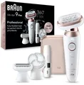 Produktbild: Braun Epilierer Silk-épil Flex 9 9-360, mit Rasier-, Trimmer- & Peelingaufsatz, Mini-Rasierer für das Gesicht