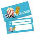 Produktbild: itenga Geschenk Gutschein Karte Kinoticket Postkarte zum Ausfüllen 21x10,5cm