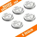 Produktbild: 5x 364 Uhren Renata Batterie Knopfzelle SR621SW AG1 V364 SR60 Silberoxid