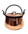 Produktbild: CopperGarden Kupferkessel 3 L mit Henkel + Deckel I Robuster Kessel aus verzinntem Kupfer: Ideale Wärmeleitung & -verteilung I Lebensmittelechter Feuerkessel für Gulasch/Feuerzangenbowle uvm.