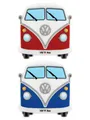 Produktbild: BRISA VW Collection - Volkswagen T1 Bulli Bus Rubber Magnet - Front, Kühlschrankmagnet, Magnettafel, Whiteboard, Pinnwand (2er Set, Blau & Rot)