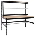 Produktbild: Mendler Packstation HWC-J84, Packtisch Arbeitstisch Werktisch, Rollenhalter höhenverstellbar, Holz Stahl 183 83787