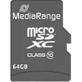 Produktbild: MediaRange microSDXC Speicherkarte 64 GB Klasse 10 SD-Karten Adapter 60 MB/s ...