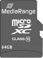 Produktbild: MediaRange microSDXC Speicherkarte 64 GB Klasse 10 SD-Karten Adapter 60 MB/s Les