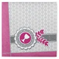 Produktbild: Sovie HORECA Serviette Kelch-Taube in Pink aus Linclass® Airlaid 40 x 40 cm, 50 Stück - Konfirmation Kommunion