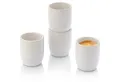 Produktbild: SÄNGER Becher Korfu Kaffeebecher Set (4-teilig), 4-tlg., Steingut, Creme Farben mit sandiger Maserung, Handmade, Premium Collection
