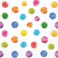 Produktbild: 20 Servietten Polka Dots white Bunte Farbpunkte Tupfen Karneval Muster 33x33cm