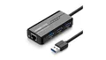 Produktbild: Adapter sieciowy Ugreen 20265 USB-A / RJ45 1000 Mbps HUB 3x USB 3.0 - czarny