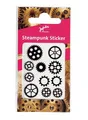 Produktbild: Zahnrad Klebetattoos - Fasching Halloween Karneval - Kleine schwarze Zahnräder