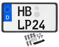 Produktbild: L & P Car Design Kennzeichenhalter für Motorrad 255x130 mm Schwarz Kennzeichenhalterung, (1 Stück)
