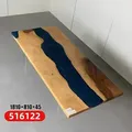 Produktbild: Esstisch River Table Echtes Holz Flusstisch Massiv Epoxidharz Tische 181x81 Neu - Blau