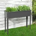 Produktbild: Floraworld Hochbeet Season 100 cm x 30 cm x 80 cm Anthrazit