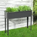 Produktbild: Floraworld Metall-Hochbeet Größe 2 anthrazit matt 100 x 30 x 80 cm