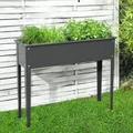 Produktbild: Floraworld Metall-Hochbeet Größe 2 anthrazit matt 100 x 30 x 80 cm