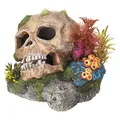 Produktbild: Nobby Aquariendekoration Totenkopf mit Pflanzen 13,5x13,5x10,5 cm Aquarium