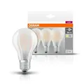 Produktbild: Glühbirne OSRAM LED Base Classic A LED Lampe matt 7W/2700K Warmweiß E27 3er Pack