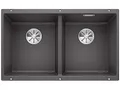 Produktbild: BLANCO SUBLINE 350/350-U | Granitspüle aus SILGRANIT felsgrau | Einbauart: Unterbau | für 80 cm breite Unterschränke | 2 in 1: zwei Becken, ein Ausschnitt, einmal montiert | [75,5x46x21,2 cm]