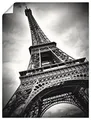 Produktbild: ARTLAND Wanddeko Poster & Kunstdrucke Wandposter Frankreich Paris Architektur Eiffelturm Eisen Schwarz Weiß Q2ZC