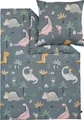 Produktbild: s.Oliver Kinderbettwäsche Satinbettwäsche s.Oliver Junior, Mako-Satin, in verschiedenen Designs: Tiere Safari Afrika, Dino, Weltall, Einhorn