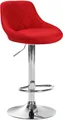 Produktbild: CLP Barhocker Lazio Stoff höhenverstellbar und 360 Grad drehbar,rot chrom