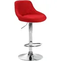 Produktbild: Barhocker Lazio Stoff rot chrom