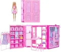 Produktbild: Barbie Dream Kleiderschrank in Pastellfarben mit Puppe, Kleidung und Accessoires