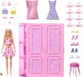 Produktbild: Barbie Traumkleiderschrank Spielzeug, Spielset mit blonder Modepuppe, Moden und 