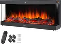 Produktbild: Elektro-Wandkamin Luciano, 2 Heizstufen, Flammeneffekt, App - schwarz
