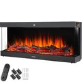 Produktbild: Elektro-Wandkamin Luciano, 2 Heizstufen, Flammeneffekt, App schwarz B-Ware