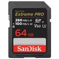 Produktbild: SanDisk SDXC Extreme Pro R 280MB/s V60 UHS-II, Class 10 Speicherkarte 64 GB