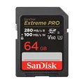Produktbild: SanDisk Extreme PRO SDXC UHS-II Speicherkarte V60 64 GB (280 MB/s, 6K, 4K UHD, U3, C10, Rescue PRO Deluxe)