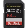 Produktbild: Sandisk Extreme PRO SDXC 64 GB-Speicherkarte-Wasserfest-SDXC-UHS II Card-schwarz