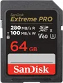 Produktbild: SanDisk Extreme PRO SDXC UHS-II Speicherkarte V60 64 GB (280 MB/s, 6K, 4K UHD)