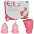 Produktbild: 2 Menstruationstassen + STERILISIEREN Enna Cycle L