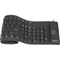 Produktbild: LOGILINK ID0019A - Tastatur, USB + PS/2, flexibel, schwarz